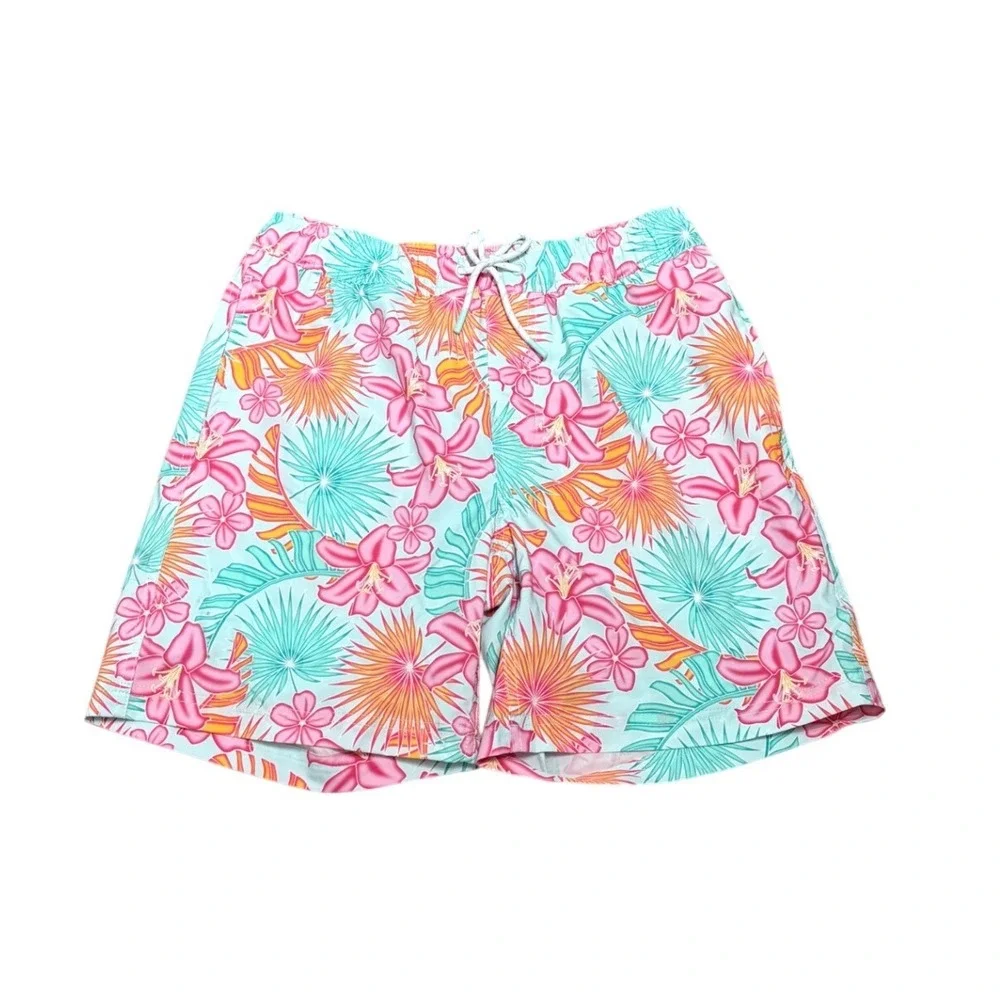 Members Mark Mens Floral Swim Trunks With Liner, Size S NWOT